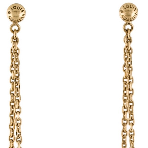 Louis Vuitton Crystal Gamble Drop Earrings - Picture 2 of 4